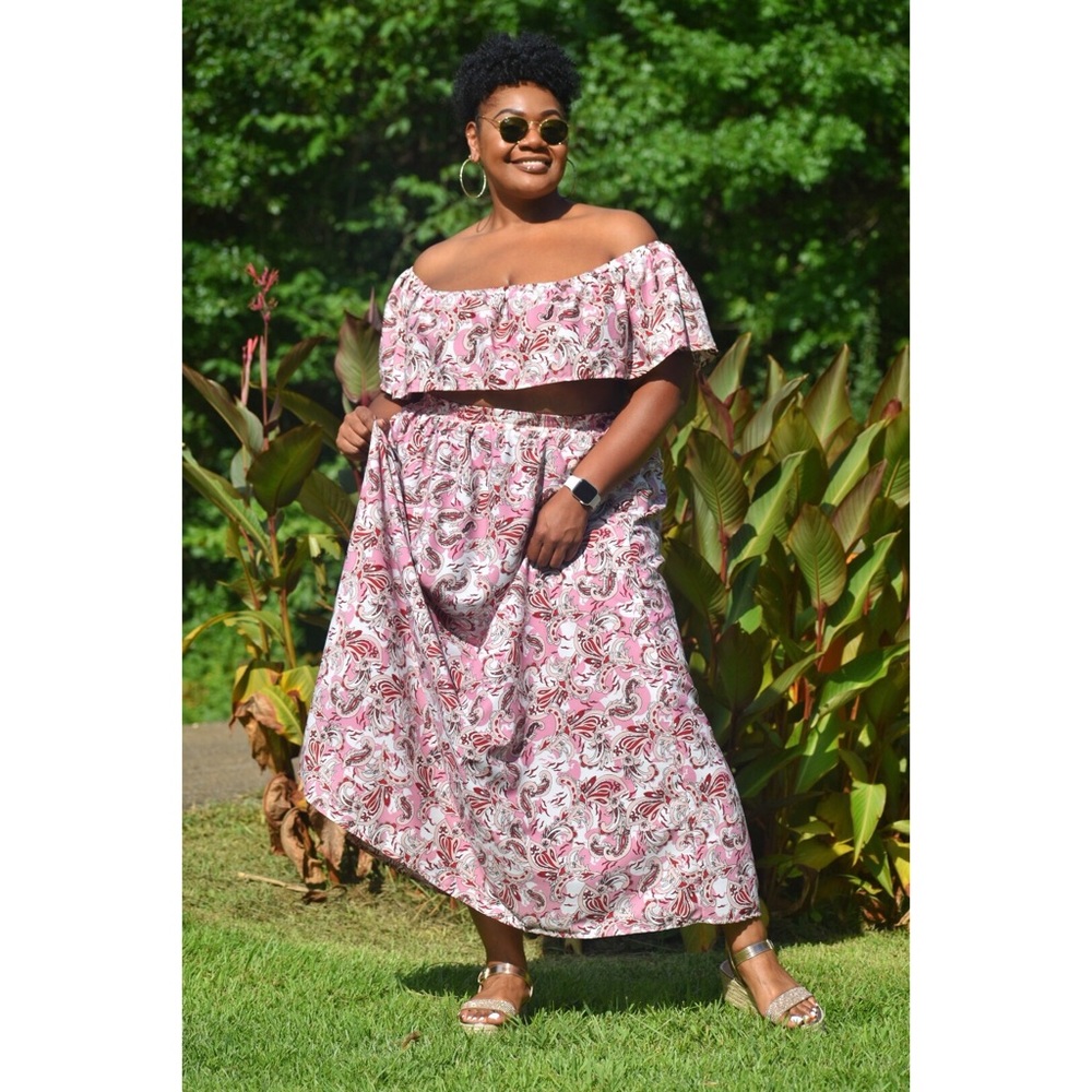 Paisley Maxi Skirt Set